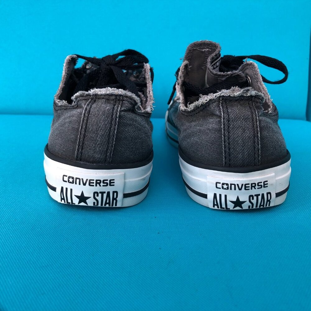 Converse All Star Low Top Black Double Tonge Studded Women's Sneaker - Picture 4 of 7